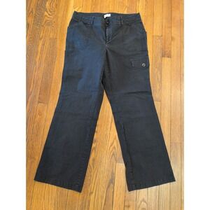 Levis Dockers Favorite Fit BLACK Casual Cargo Pants Stretch Women Sz14 Utility